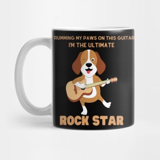 Funny dog playing guitar Mug